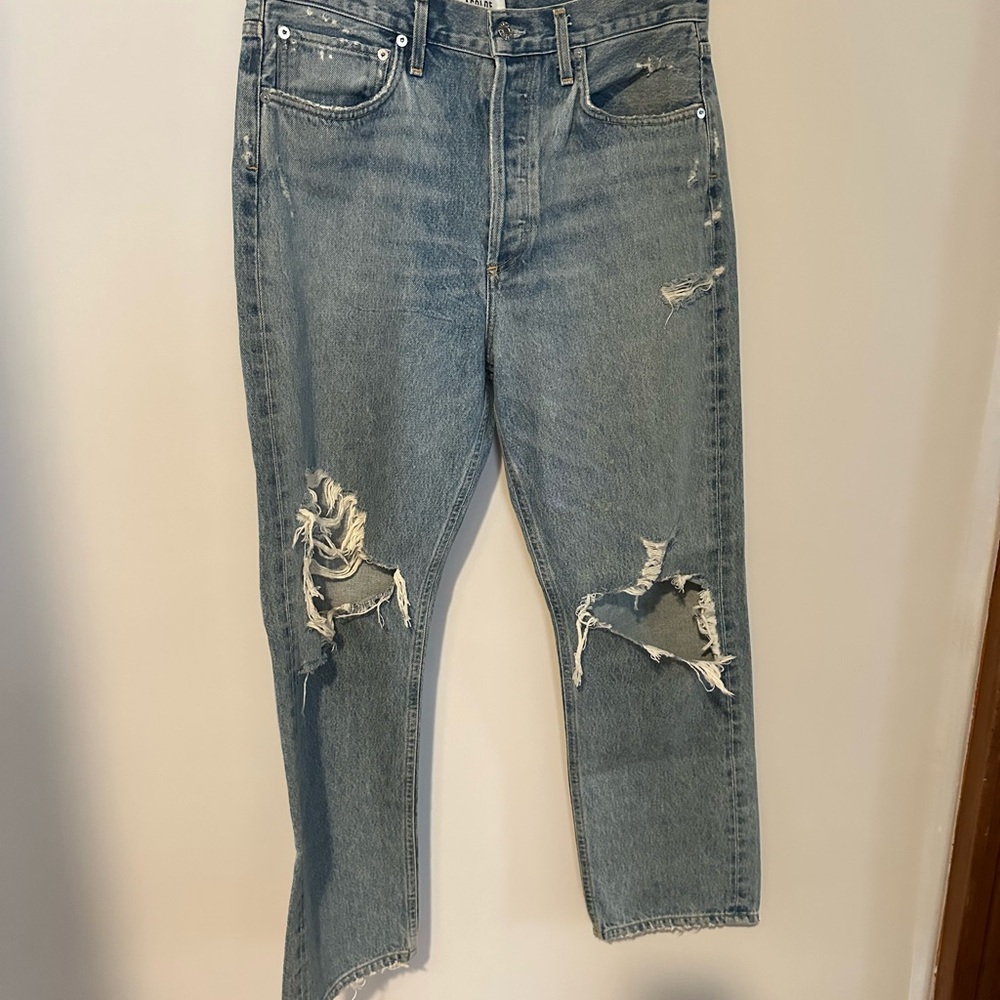 Agolde women’s Distressed Blue Jeans size 29
